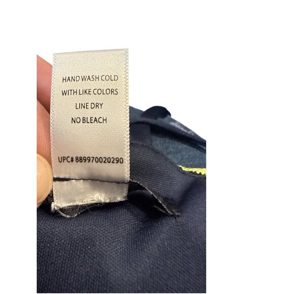 Dear Moon Floral Embroidered Fit & Flare Zipper Back Navy Mini Dress Size 3 EUC - Picture 5 of 6